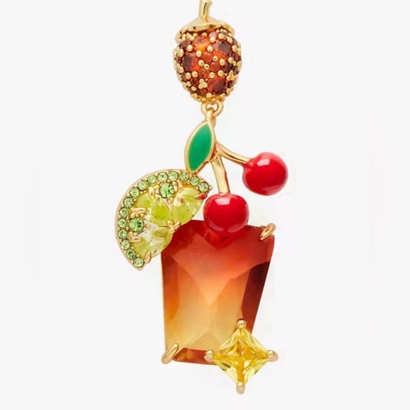 Kate Spade Sweet Treasures Drop Earrings NWT Cocktail Glasses MSRP $128 - Picture 7 of 16